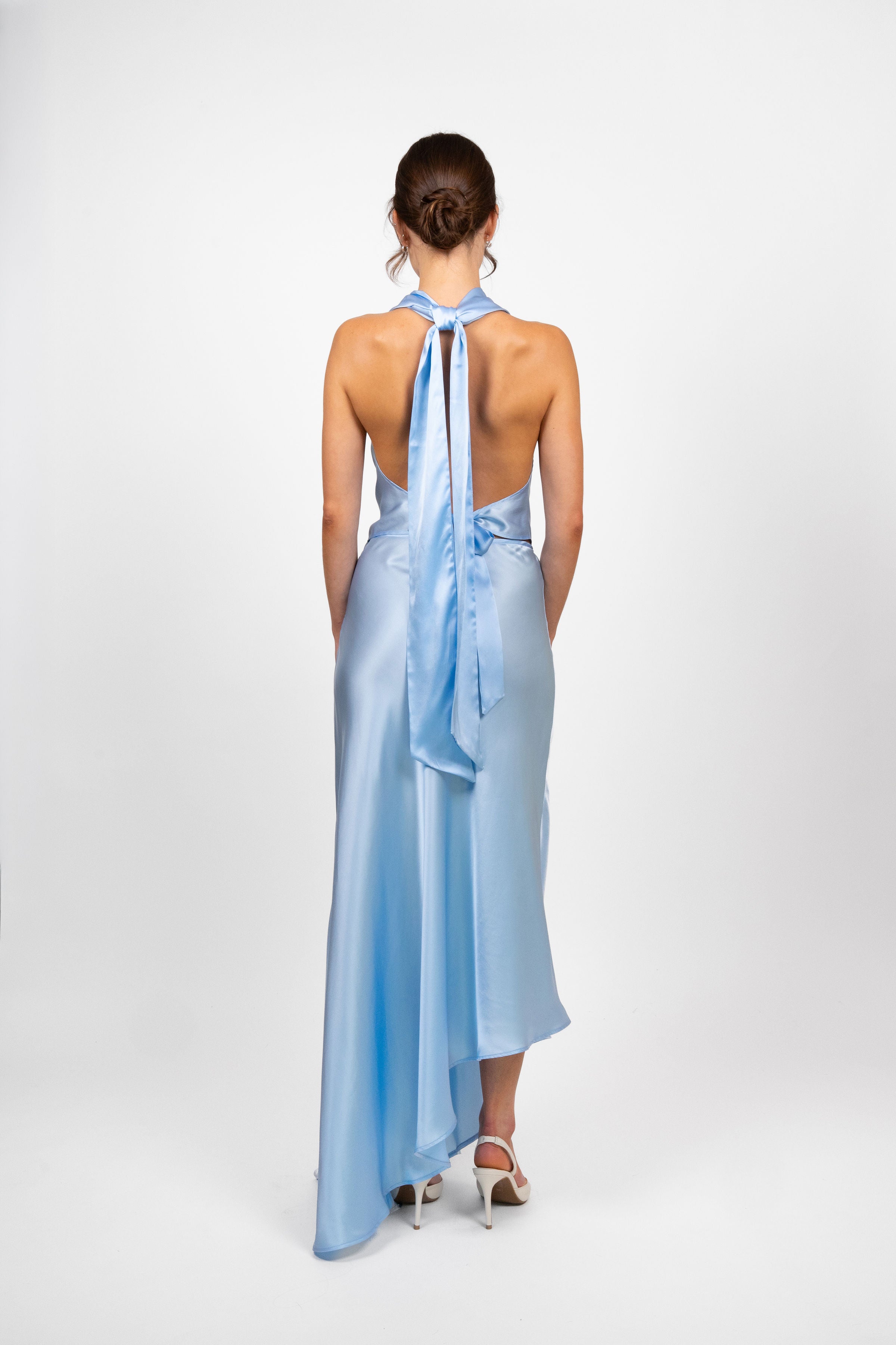 Silk Skirt - Sky