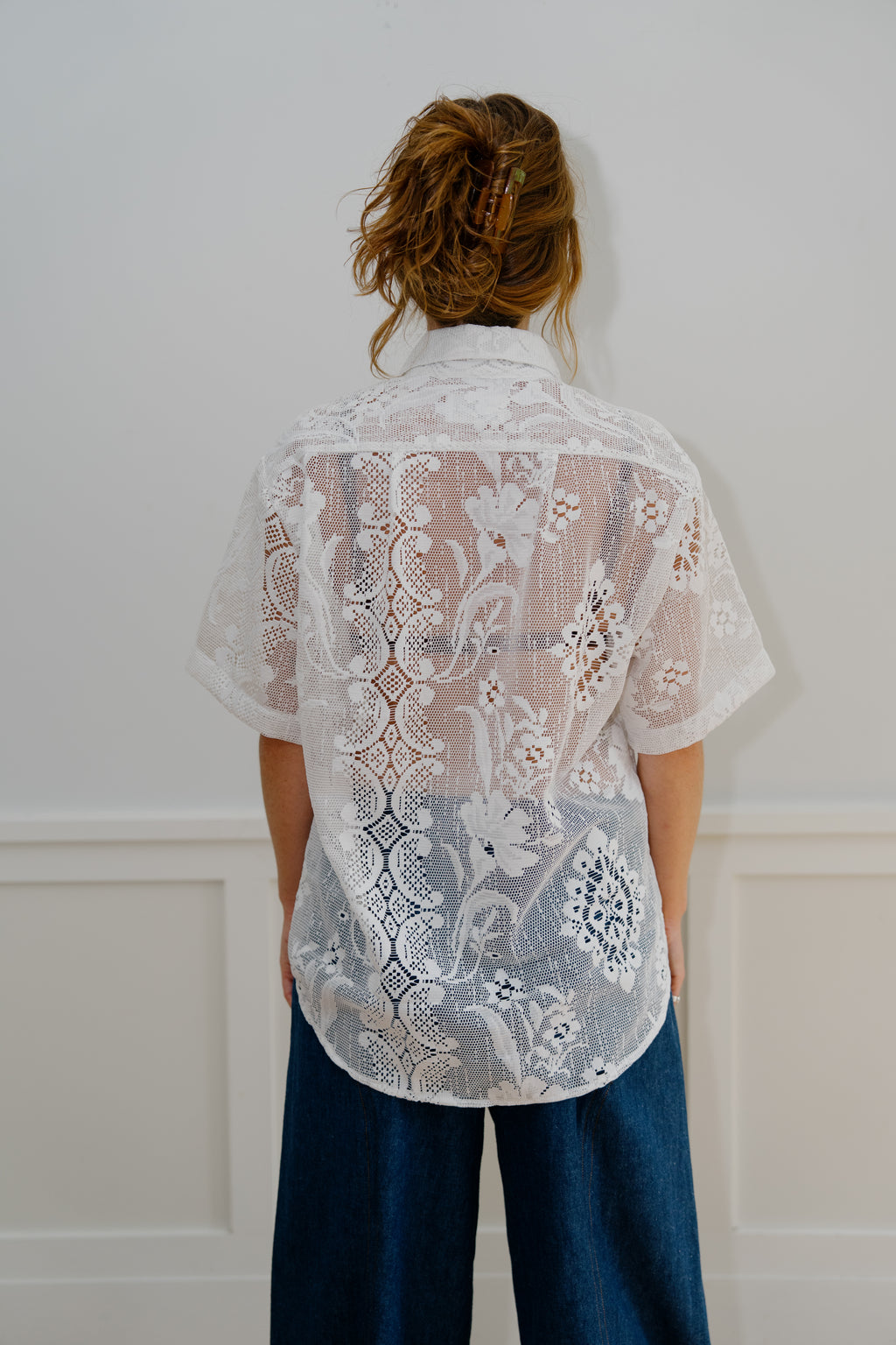 Lace Button Down - 2