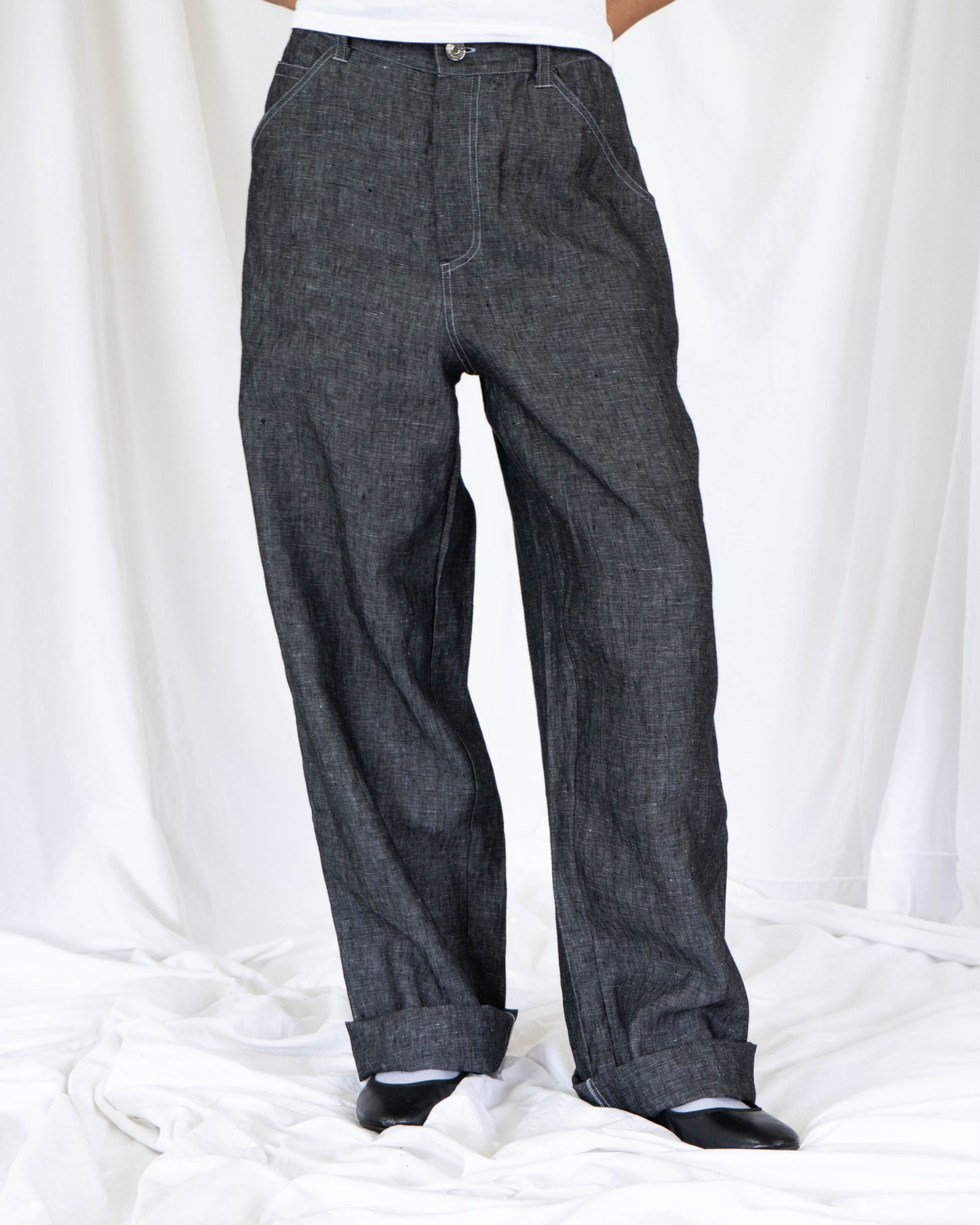 Reclaimed Linen Utility Pant